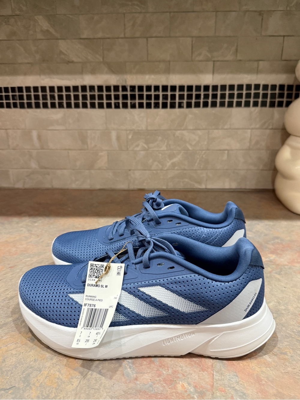 Adidas Women's 8.5 Duramo SL W Running Shoes Crew Blue/Cloud White